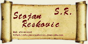 Stojan Resković vizit kartica
